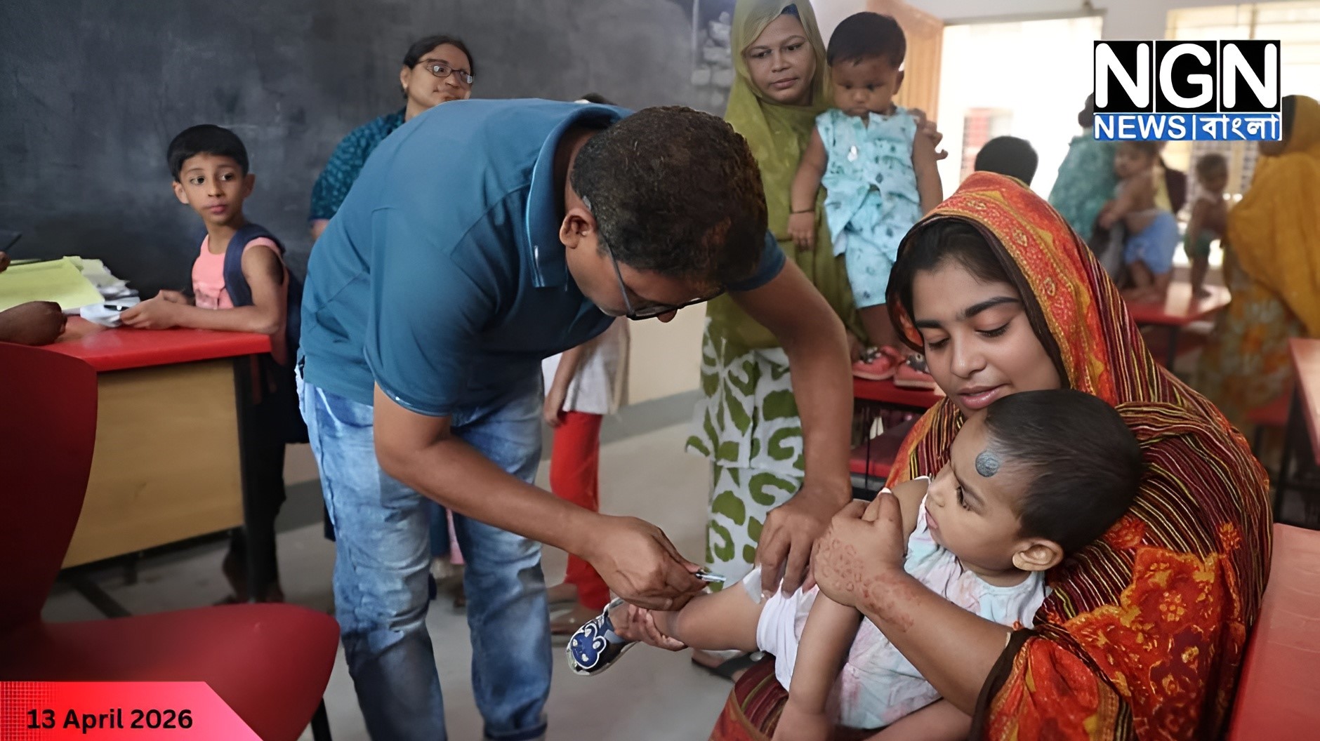 গোদাগাড়ীতে টিকাদান কার্যক্রমে