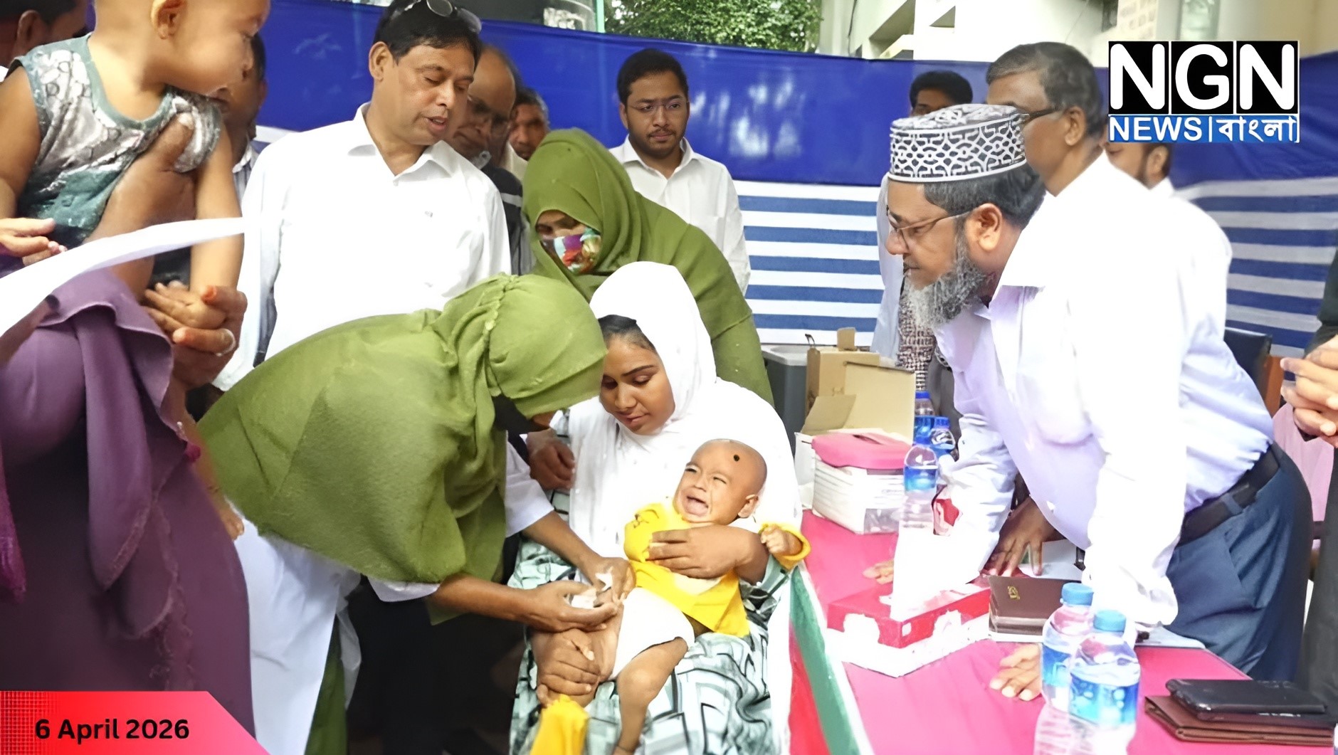 পোরশায় হাম রুবেলা টিকাদান