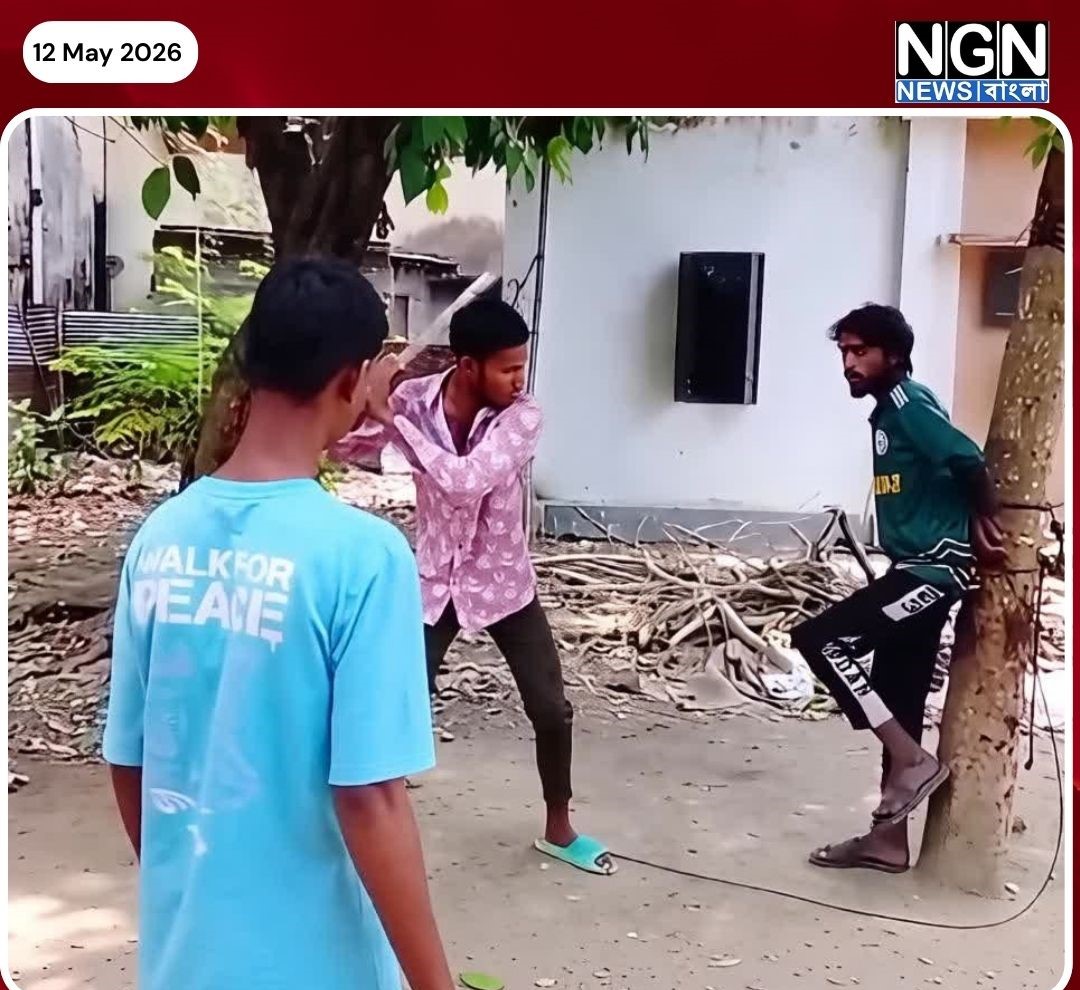 গাছে বেঁধে তরুণকে মারধর