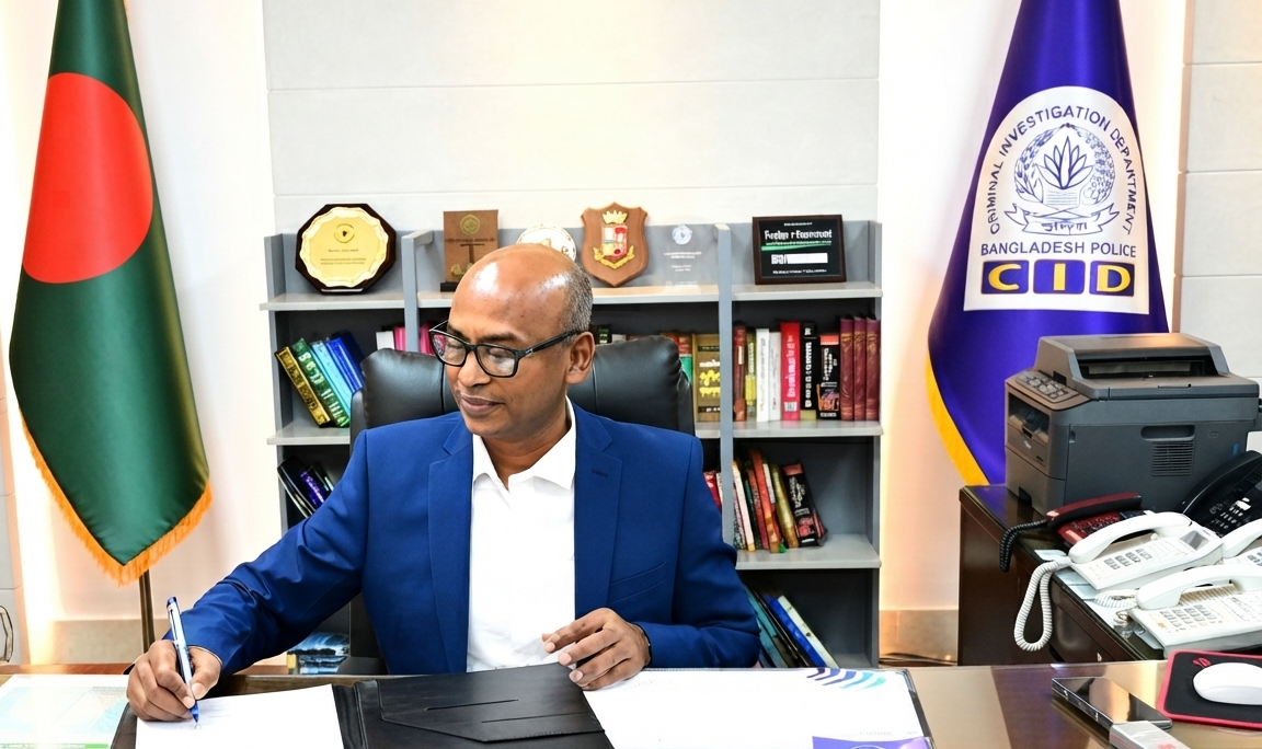 সিআইডি প্রধান হিসেবে দায়িত্ব গ্রহণ করছেন ব্যারিস্টার মোহাম্মদ মোশাররফ হোছাইন