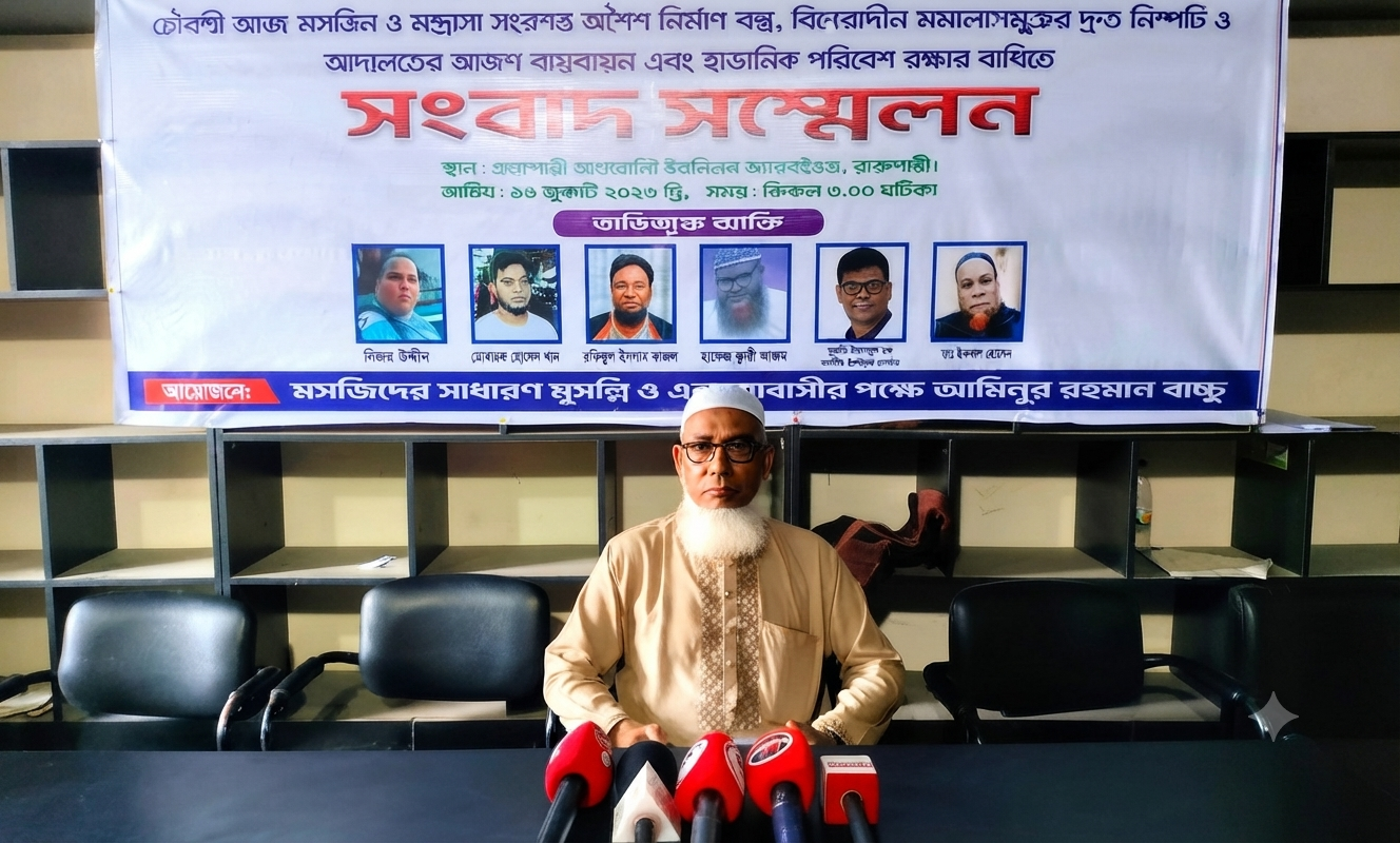 মসজিদে দোকান নির্মাণের অভিযোগ