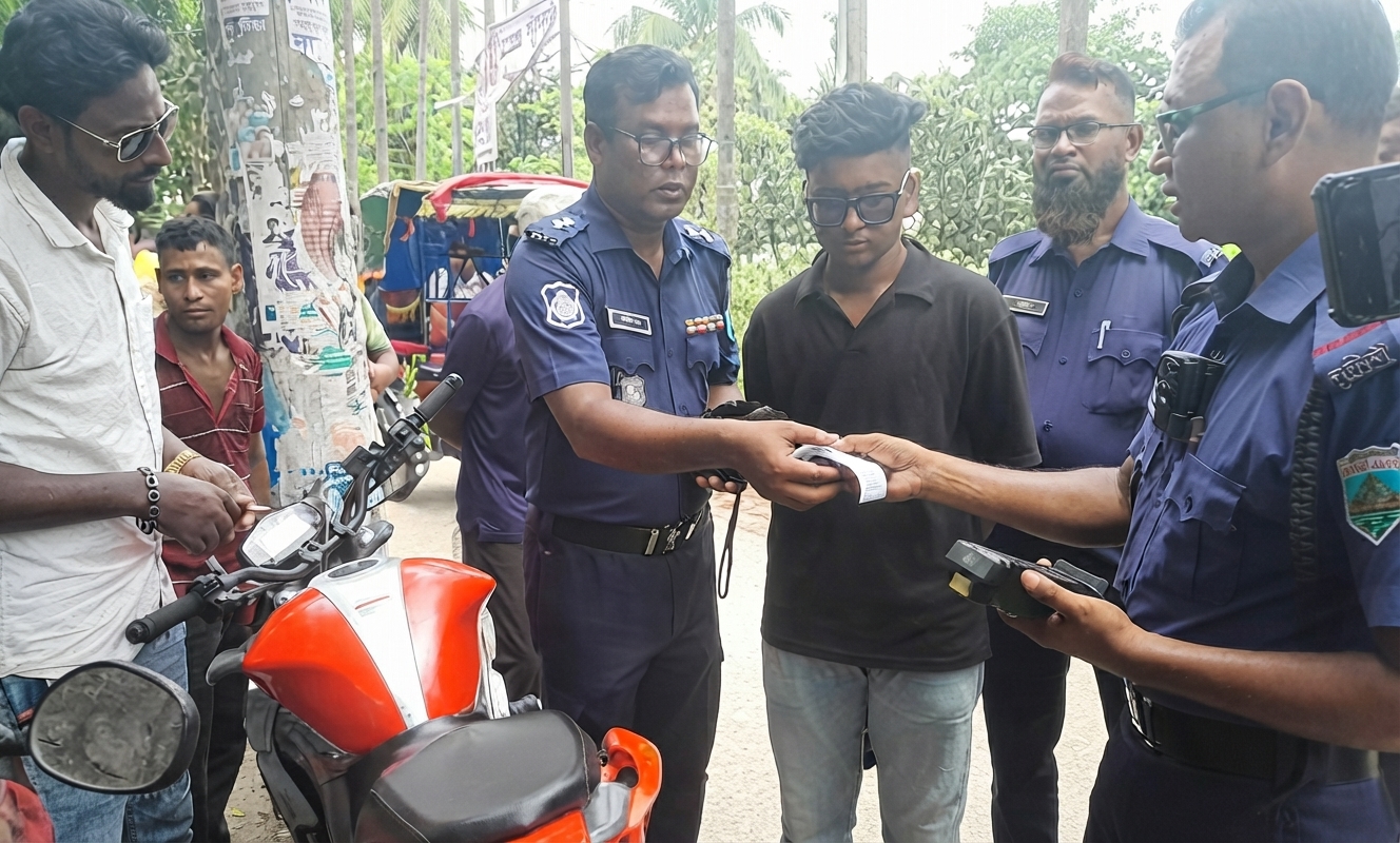 নওগাঁয় বিকট শব্দের মোটরসাইকেল