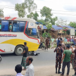 পত্নীতলায় বাস দুর্ঘটনা