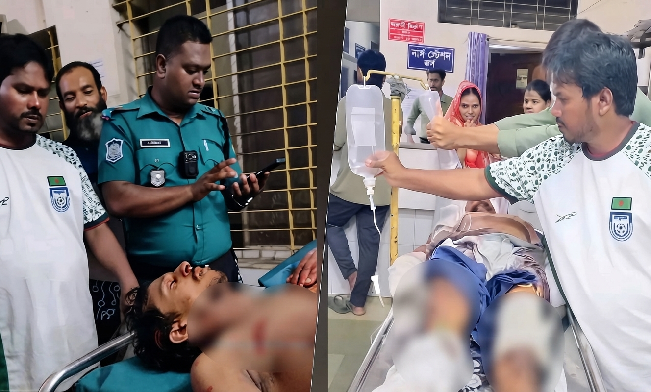 রাজশাহীতে মা-ভাইকে কুপিয়ে জখম