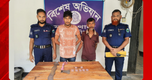 মান্দায় ট্যাপেন্টাডল, রামদা ও চাইনিজ কুড়াল জব্দ