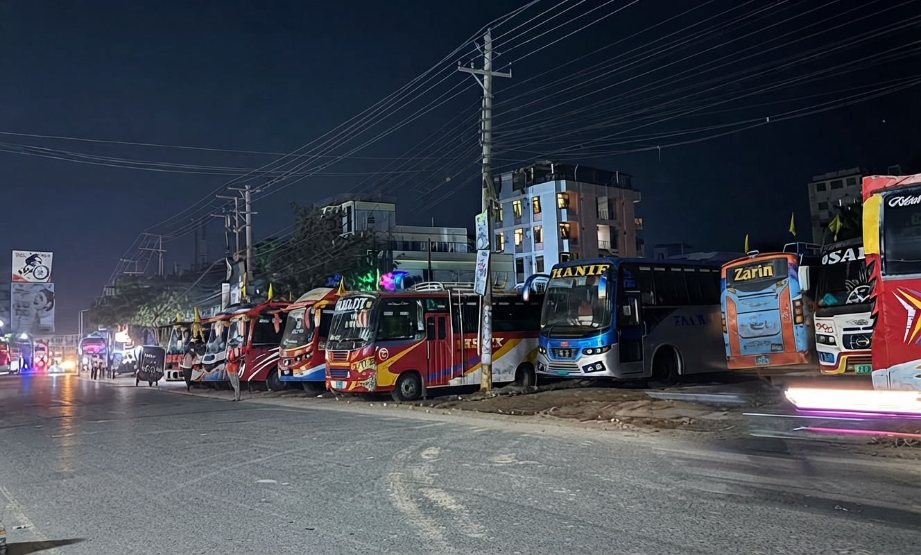 আলোচনার পর নওগাঁয় বাস চলাচল স্বাভাবিক