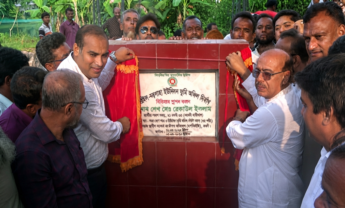 রাণীনগরে ইউনিয়ন ভূমি অফিসের নতুন ভবন নির্মাণ শুরু