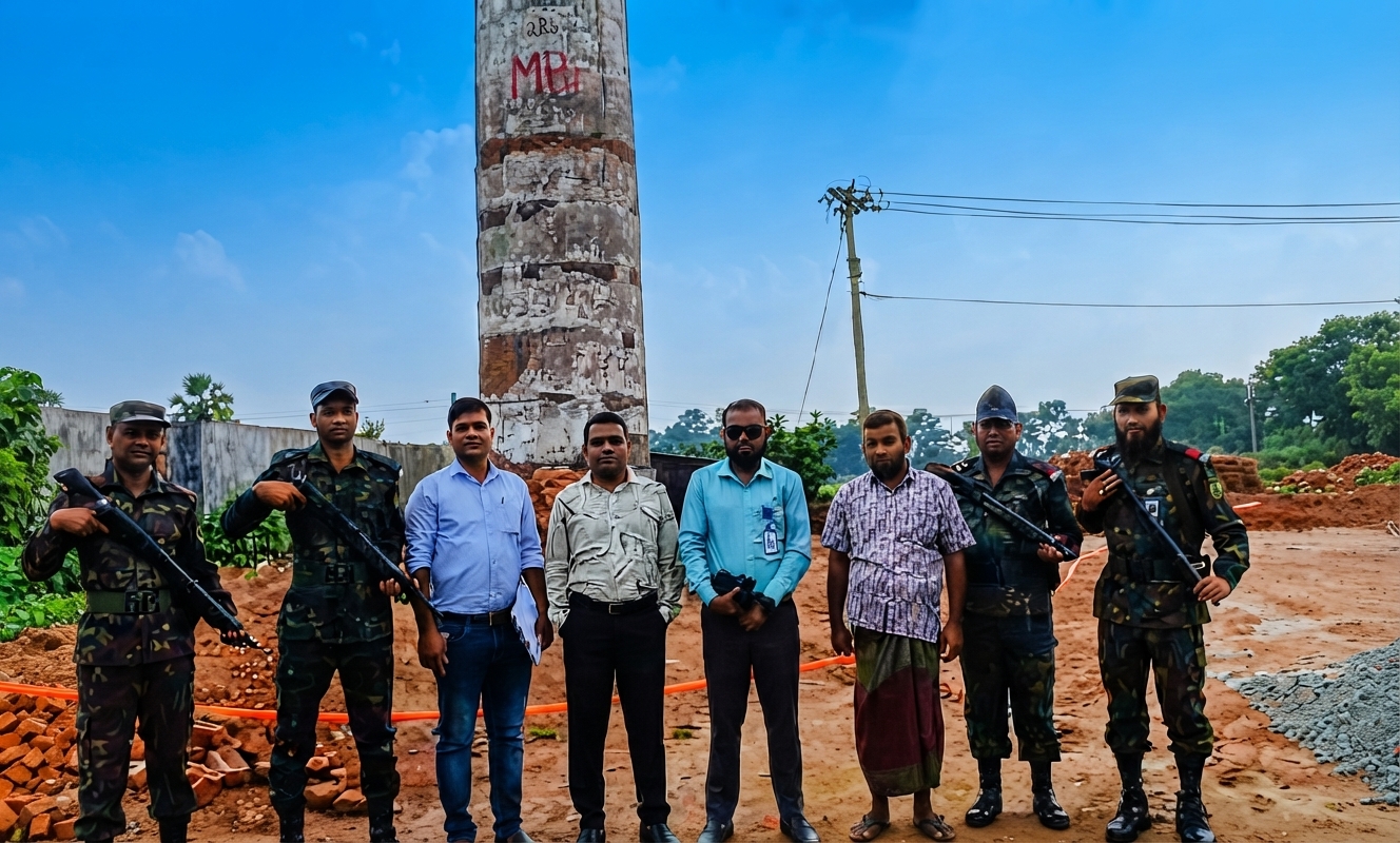 পত্নীতলায় ইটভাটায় জরিমানা